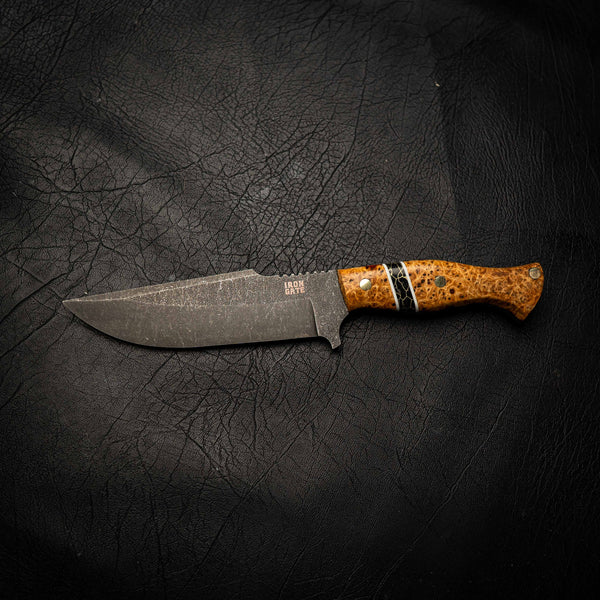 N690 Hunter – Golden Amboyna Burl & Black TruStone