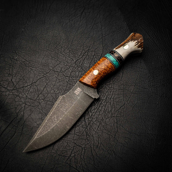 Elmax Hunter – Stabilised Xylia Inlay, TruStone Spacer & Fallow Deer Antler