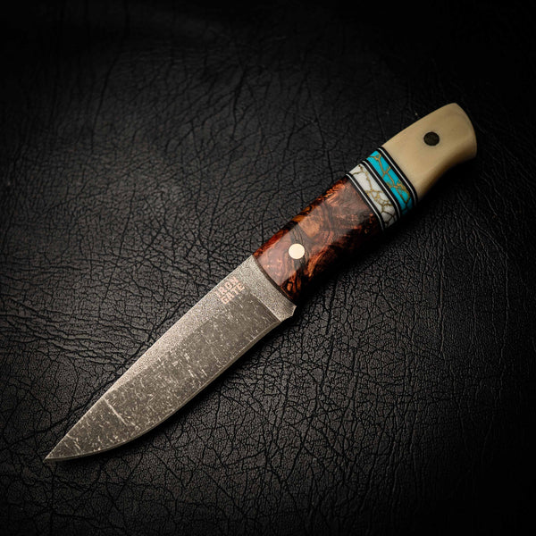 N690 Bushcraft Knife – Dark Stonewash