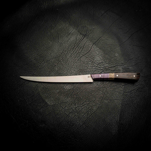 Flexxy Fillet – Wenge, Burl & Purple Dyed Curly Maple