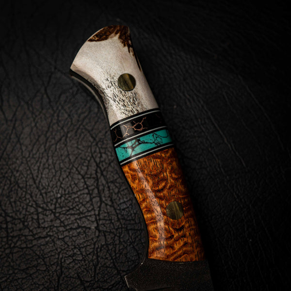 Elmax Hunter – Stabilised Xylia Inlay, TruStone Spacer & Fallow Deer Antler