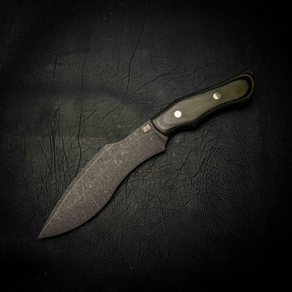 Stonewashed Kukri  - (Green & Black G10)