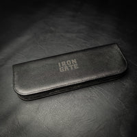 Deluxe Black Leather Knife Carry Case