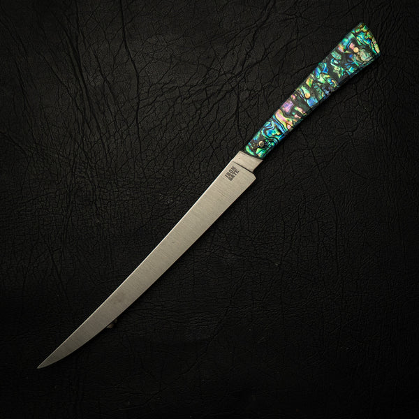 Stainless Flexxy Fillet – Natural Abalone Shell Handle