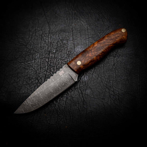 Bushcraft Knife — Stabilised Rib Fruited Mallee