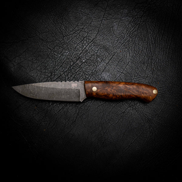 Bushcraft Knife — Stabilised Rib Fruited Mallee