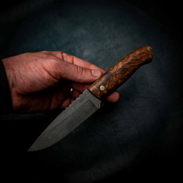 Bushcraft Knife — Stabilised Rib Fruited Mallee