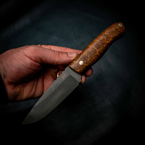 Bushcraft Knife — Stabilised York Gum