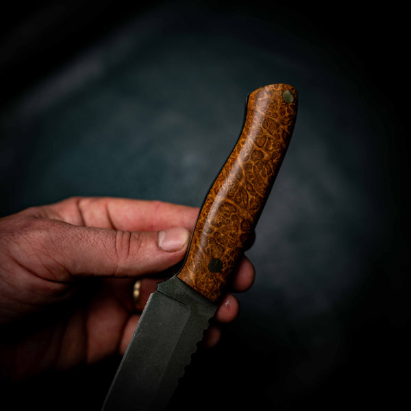 Bushcraft Knife — Stabilised York Gum