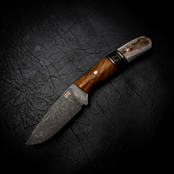 Stockman — Rib Fruited Mallee, Brass, TruStone & Deer Antler