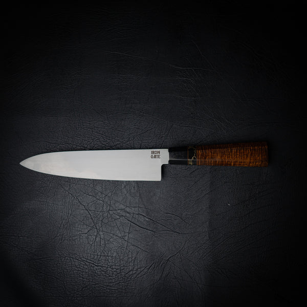 210mm Chef Knife – 12C27 Steel with Buffalo Horn, Trustone & Western Myall