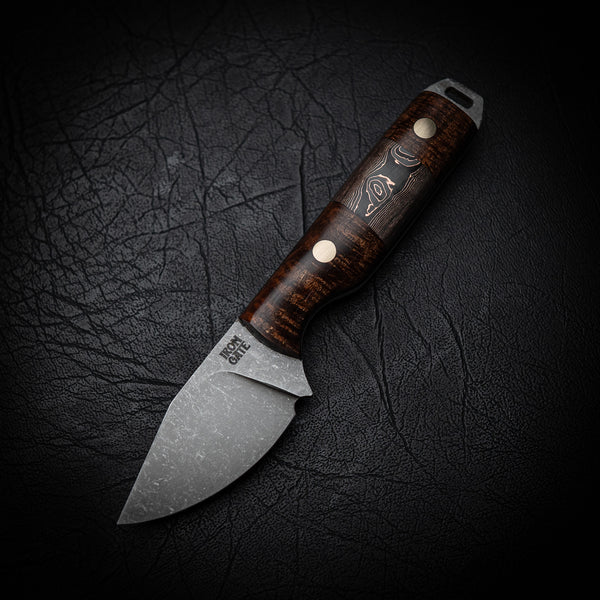 Mini Skinner – 80CRV2 Steel with Ringed Gidgee & Copper Carbon Fiber Inlay