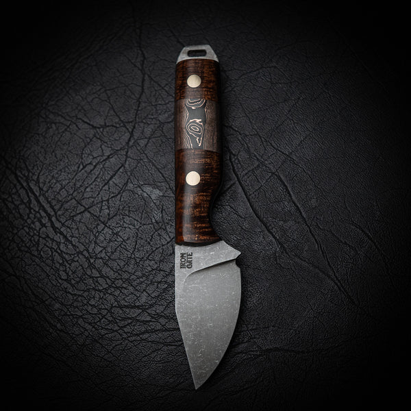 Mini Skinner – 80CRV2 Steel with Ringed Gidgee & Copper Carbon Fiber Inlay