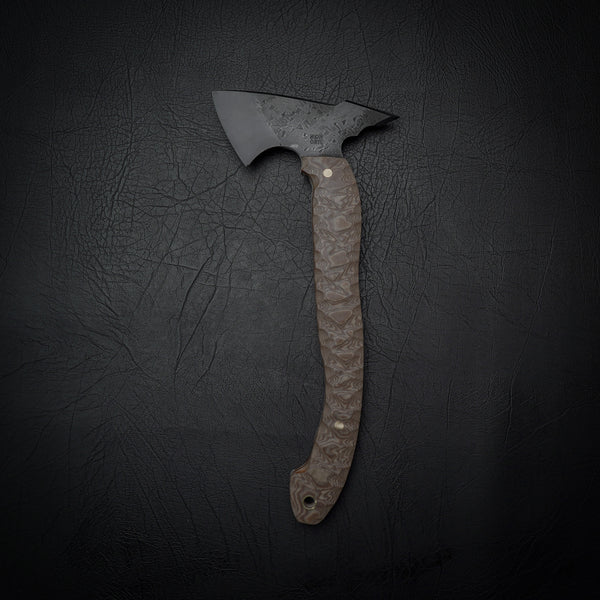 Carbon Steel Tomahawk - Richlite Handle