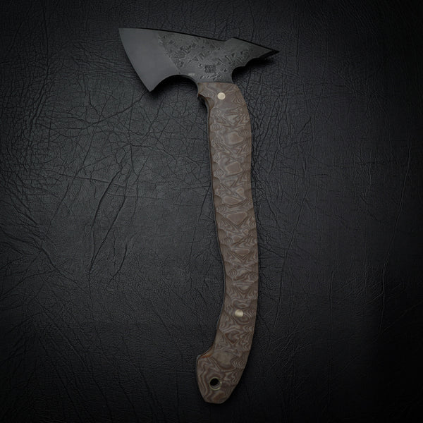 Carbon Steel Tomahawk - Richlite Handle