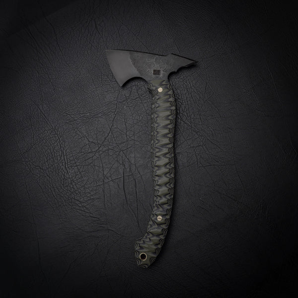 Carbon Steel Tomahawk - G10 Camo