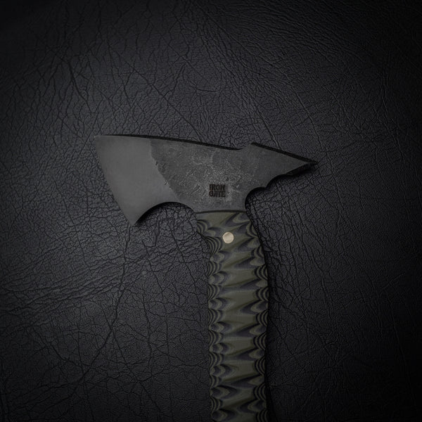Carbon Steel Tomahawk - G10 Camo