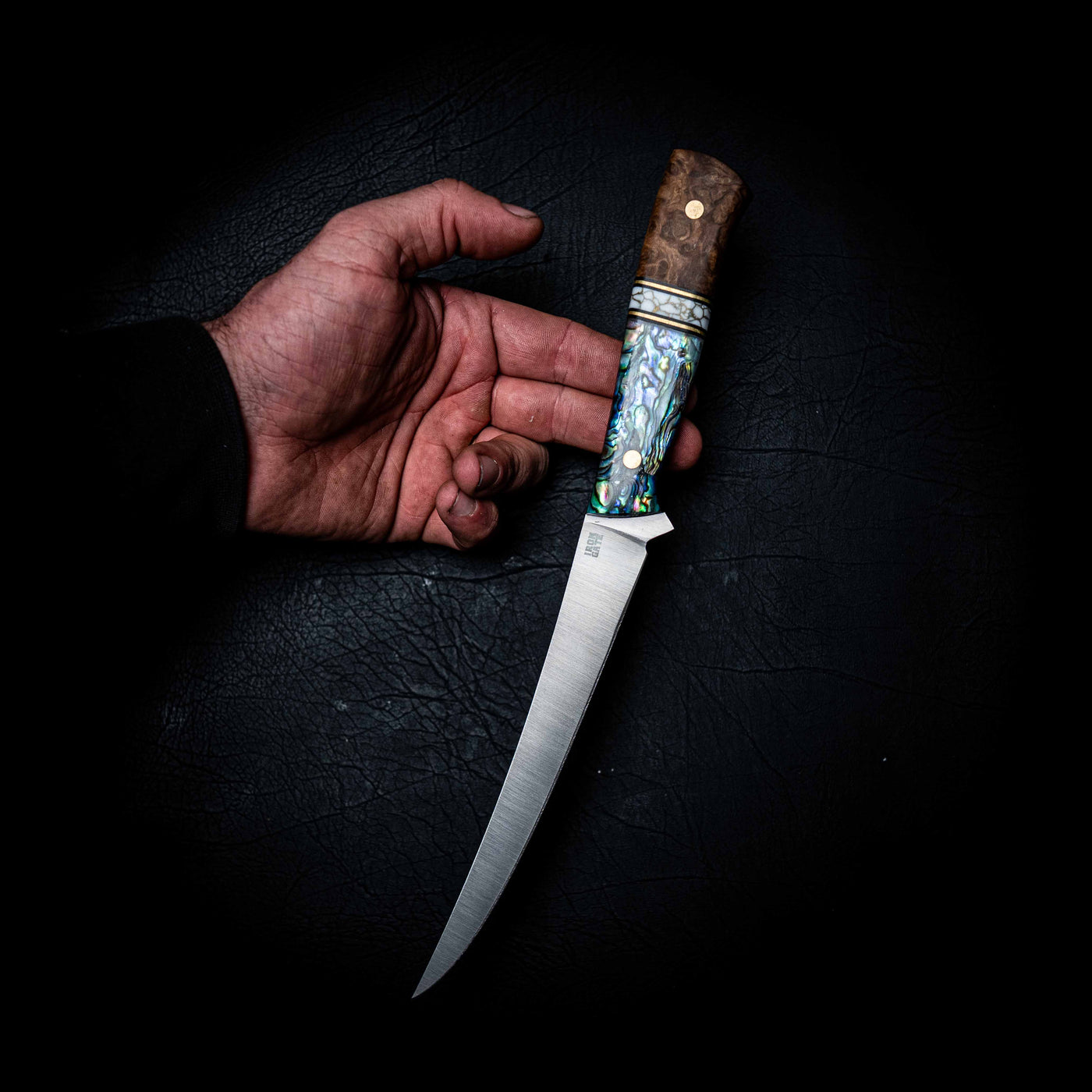 Mako Fillet — York Gum Burl, TruStone & Abalone