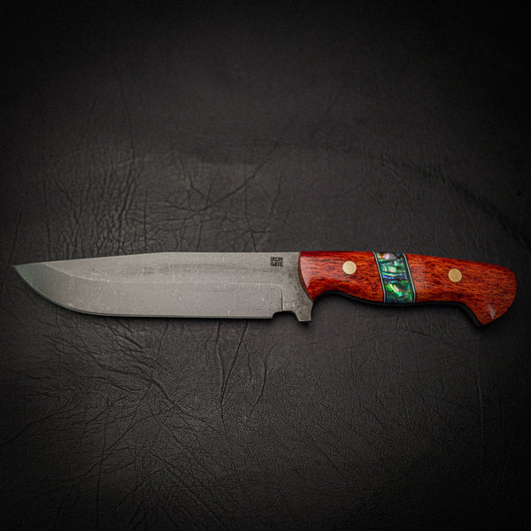 Bowie Knife – N690 Steel & Lace Sheoak Handle