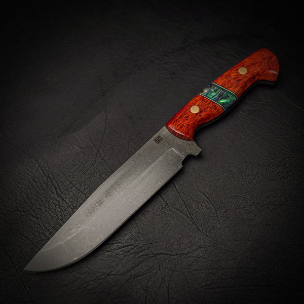 Bowie Knife – N690 Steel & Lace Sheoak Handle