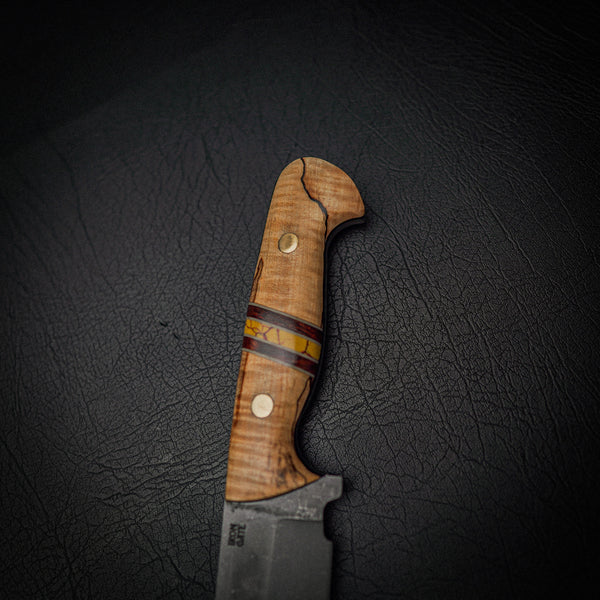 Bowie Knife – N690 Steel & Curly Maple Handle