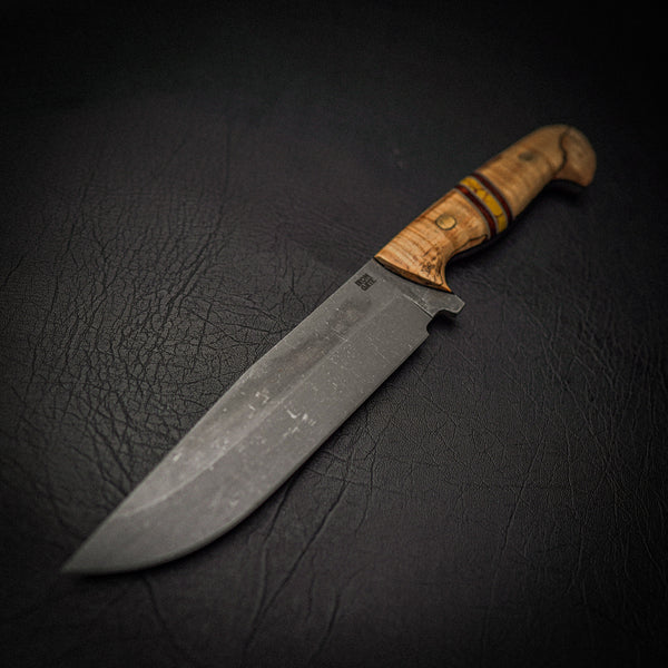 Bowie Knife – N690 Steel & Curly Maple Handle