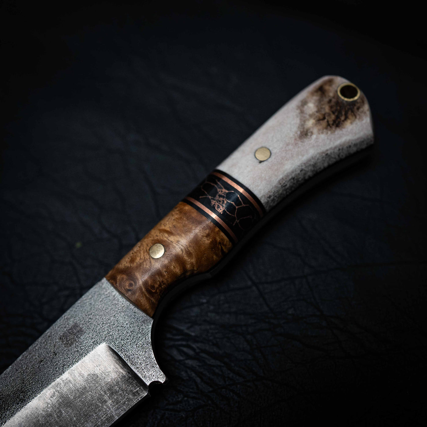 Wharncliffe — Curly Myrtle, TruStone & Deer Antler