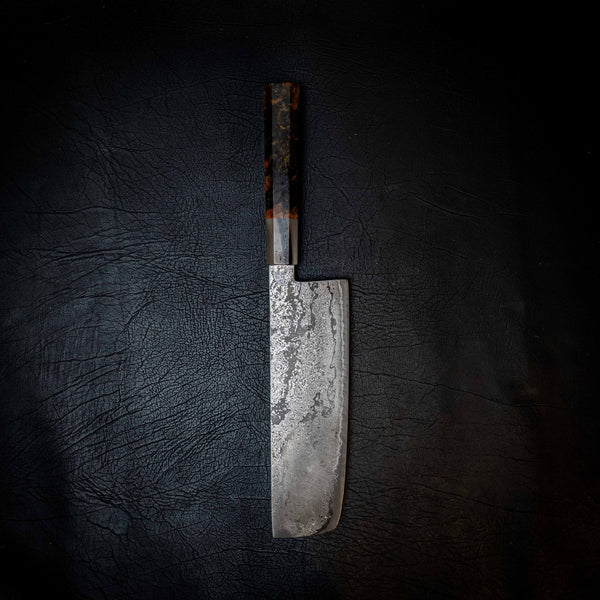 M390 San Mai Nakiri, Stabilised & Dyed Birch