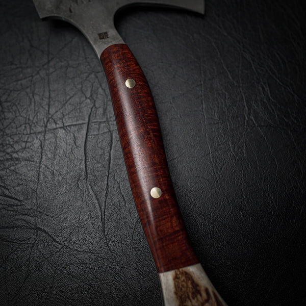 Camp Axe with Ringed Gidgee and Fallow Deer Antler Handle