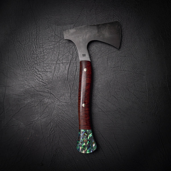 Camp Axe with Ringed Gidgee and Abalone Shell Handle