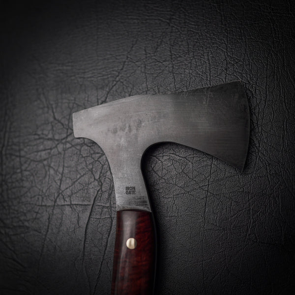 Camp Axe with Ringed Gidgee and Abalone Shell Handle