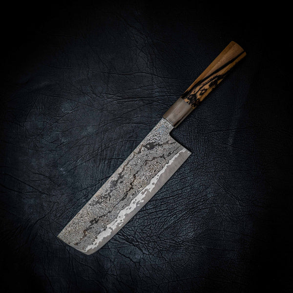 M390 San Mai Nakiri - Black & White Sandalwood