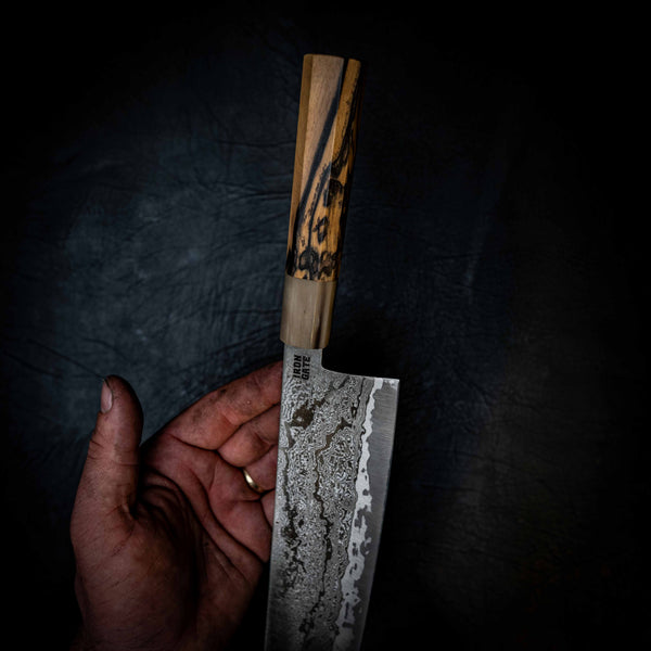 M390 San Mai Nakiri - Black & White Sandalwood