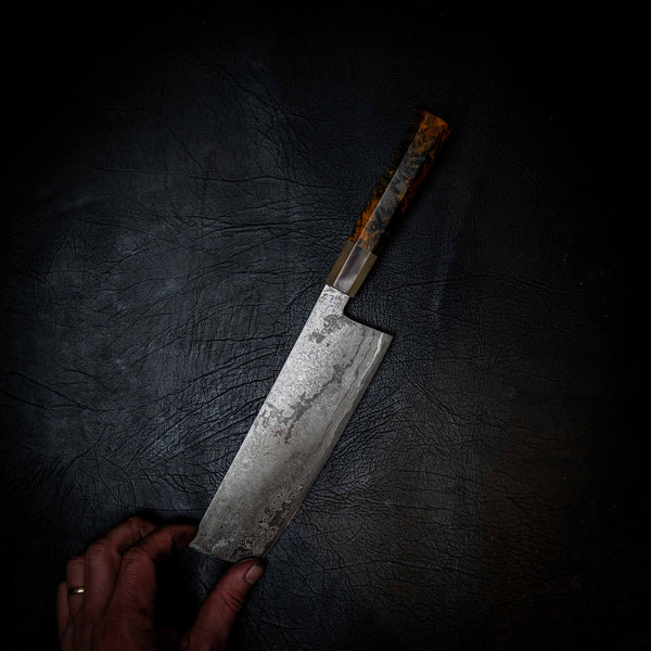 M390 San Mai Nakiri - Black & White Sandalwood