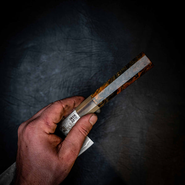 M390 San Mai Nakiri - Black & White Sandalwood