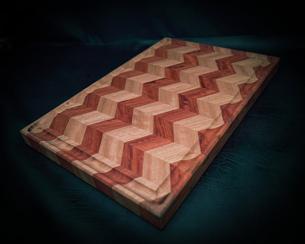 Chevron End Grain Chopping Board – Blackbutt & Redgum