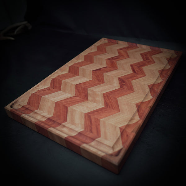Chevron End Grain Chopping Board – Blackbutt & Redgum