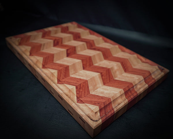 Chevron End Grain Chopping Board – Blackbutt & Redgum