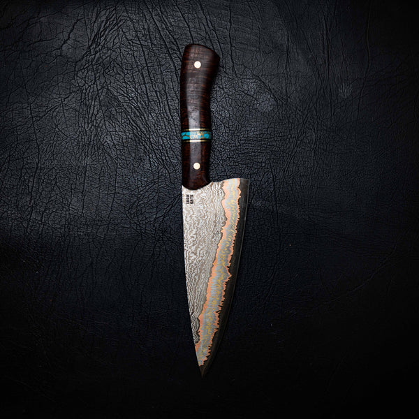 Chef Knife — Coppermascus San Mai | Ringed Gidgee & TruStone