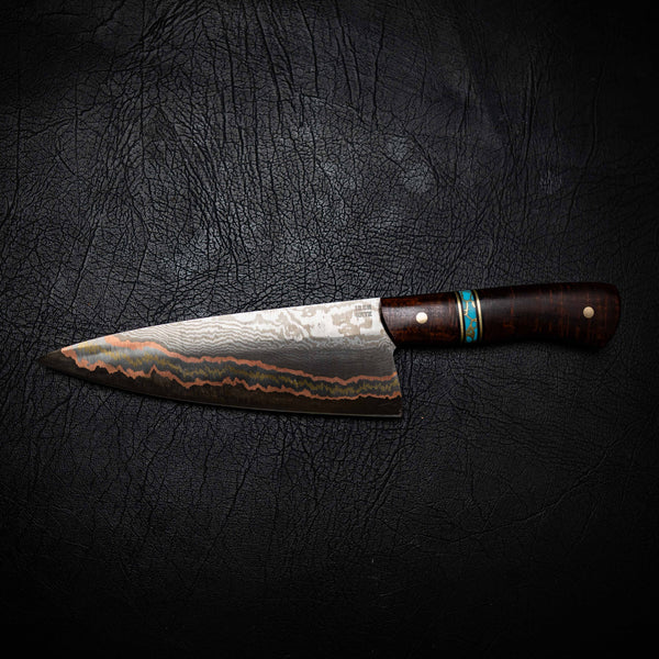 Chef Knife — Coppermascus San Mai | Ringed Gidgee & TruStone