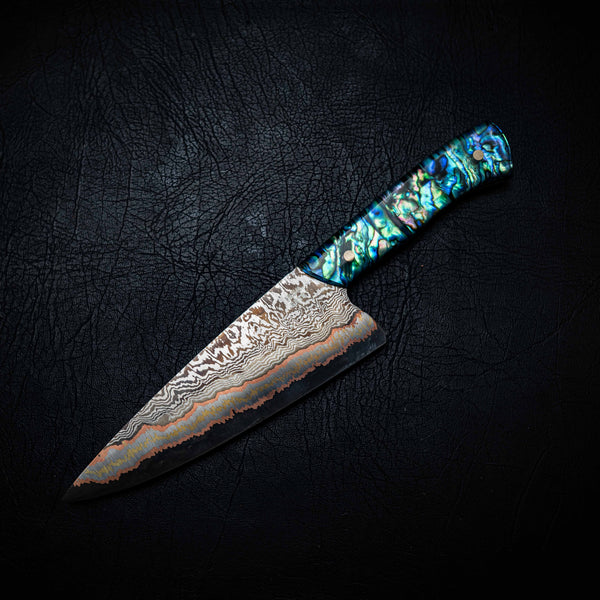 Chef Knife — Coppermascus San Mai | Full Abalone