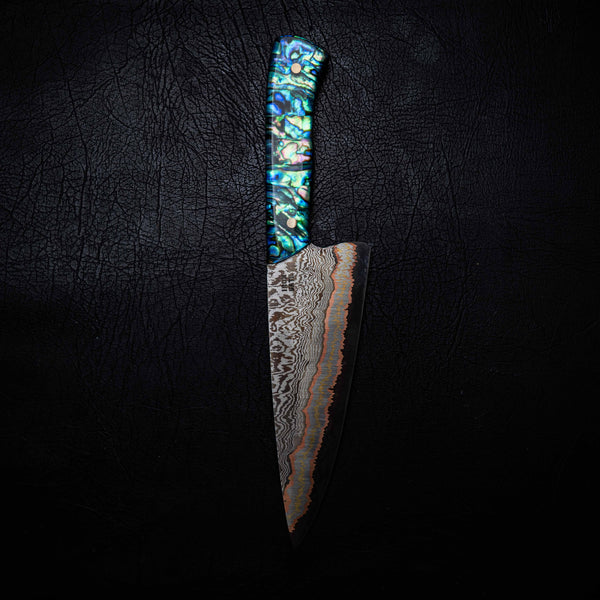 Chef Knife — Coppermascus San Mai | Full Abalone