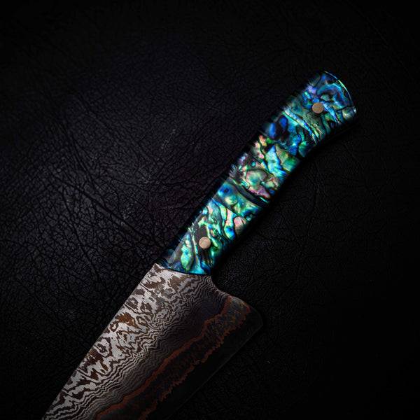 Chef Knife — Coppermascus San Mai | Full Abalone