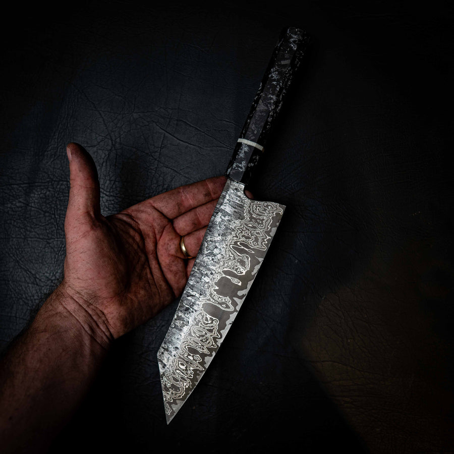 Bunka | 52100 San Mai, Carbon Fibre Wa Handle
