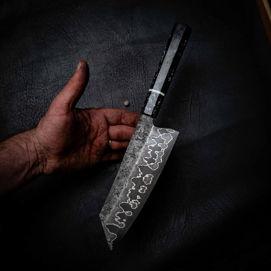 Santoku | 52100 San Mai, Carbon Fibre Wa Handle