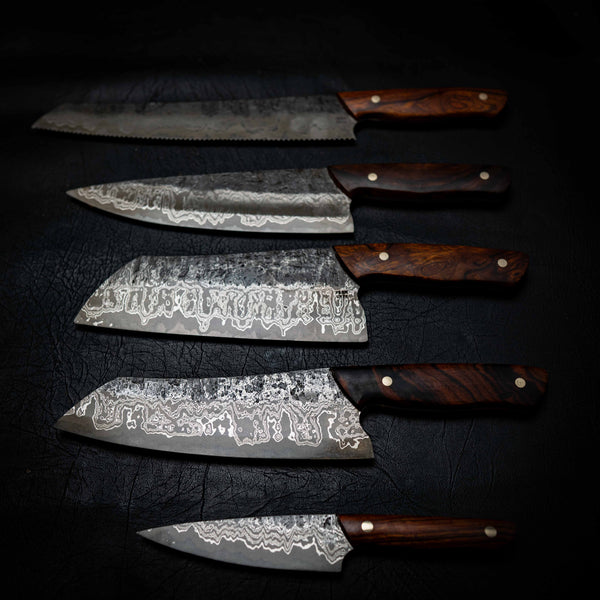 Pre-Order — Paring Knife | Stainless Damascus San Mai, Arizona Ironwood
