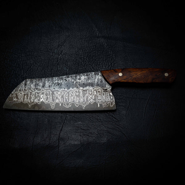 Pre-Order — Cleaver | Stainless Damascus San Mai, Arizona Ironwood