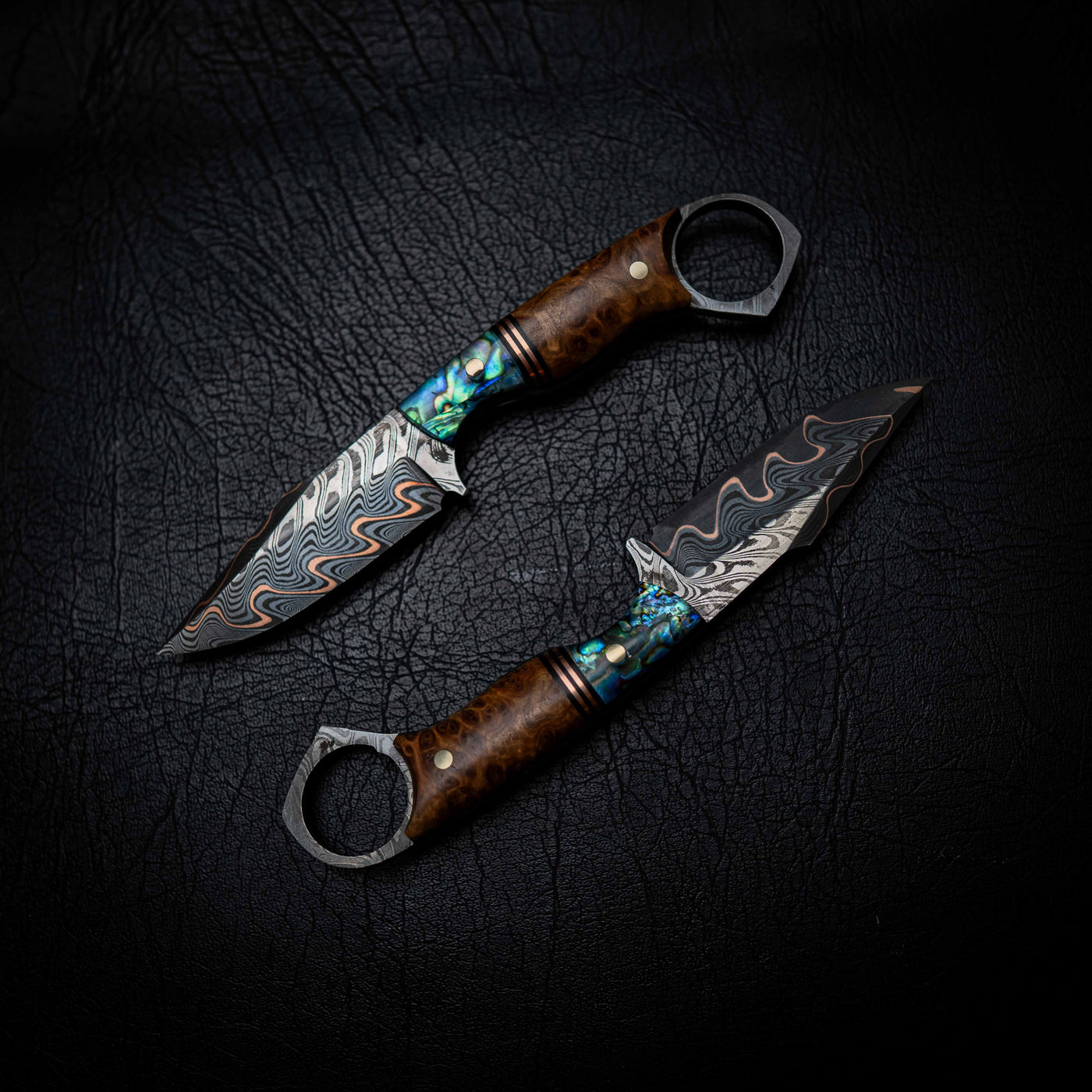Pre-Order — Mini Hunter | Bakers Forge Cumai Damascus, Abalone & York Gum Burl