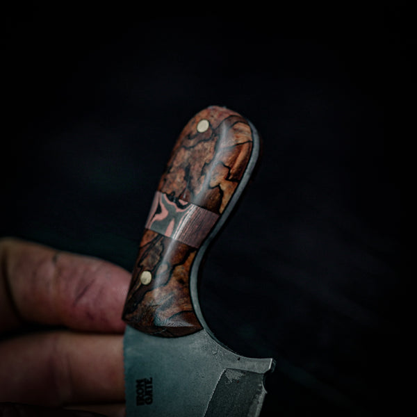 Drop Bear Mini EDC Knife – 440C Stainless & Spalted Sassafras