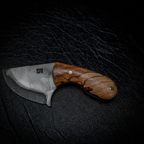 Drop Bear Mini EDC Knife – 440C Stainless & Spalted Maple